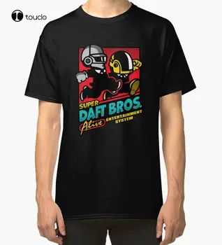 Super Daft Bros T-Shirt Muži A Ženy Daft Punk T-Shirt Naživu Epilog Unisex Módní Tričko Letní Žen Košile Xs-5Xl