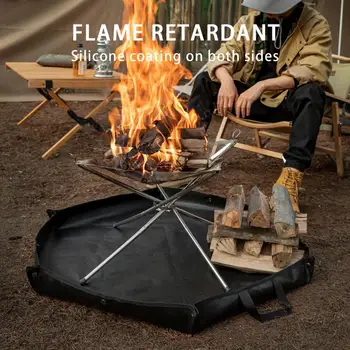 Teplo a oheň retardující ember mat vysokoteplotní silikon protipožární izolace šestihrannou oheň mat venkovní camping gril oheň mat