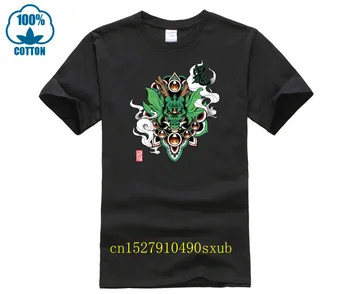 Tištěné T-shirt posádka krk krátký rukáv casual T-shirt Oni Shenron Tričko