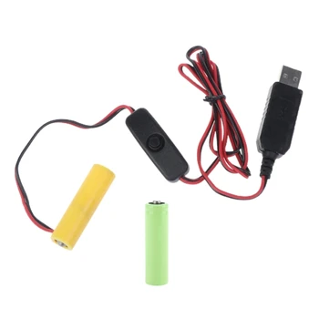 USB Power Converter DCBuck Odlučovače Nahradit 2ks 1,5 V LR6 AA pro LED Světlo Dálkové Ovládání 594A