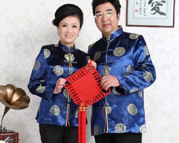 Velkoobchodní Tang Oblek Čínské Tradiční Saténové Sako Muži Ženy Kostým Na Nový Rok Oblečení Hanfu Narozeniny Párty Ve Stylu Ležérní Kabát