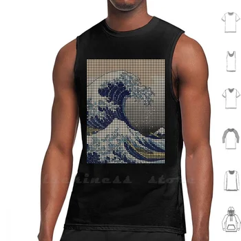 Velká Vlna Tílko Bez Rukávů Vesta Bavlna Velké Vlny, Velká Vlna Off Kanagawa, Japonsko Japonské Katsushika Hokusai