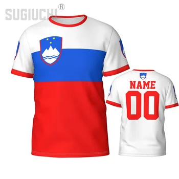 Vlastní Jméno, Číslo, Slovinsko Vlajka, Znak 3D T-košile Pro Muže, Ženy Tees jersey team Oblečení Fotbalové Fotbalové Fanoušky Dárek tričko