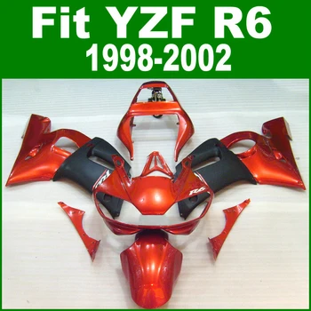 červené Kapotáže Na YAMAHA R6 98 1998 2002 nejprodávanější Kapotáž kit ( burnt orange ) ll06