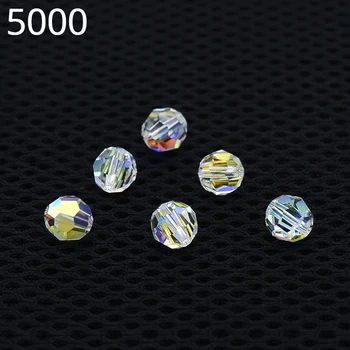 (1 Kus) Původní Crystal z Rakouska 5000 Nadčasový Kulatý Korálek Drahokamu pro DIY Náramek, Náhrdelník Šperky Příslušenství Dělat
