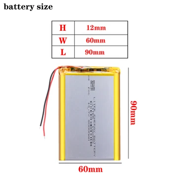 126090 3.7 V lithium polymer baterie 8000 mah DIY nouzové mobilní napájení nabíjení poklad baterie