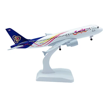 20cm Letadla THAI Úsměv Airlines Airbus A320 s podvozkem Slitiny Letadlo Model, Děti, Děti, Dárek pro Sběr, Dekorace
