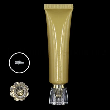 30ks 40g Prázdná Mini PE Kosmetických Krém na Obličej Láhev Čistící Krém Zmáčknout Gold Soft Tube Dodávky Kondicionér Kontejnery