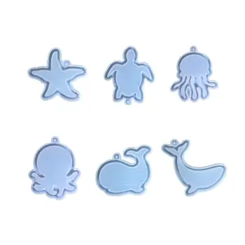 3D Mořských Živočichů Písku Silikonové Formy Pryskyřice Shaker Formy DIY Přívěsek Klíčenka Šperky Tvorba Nástroje DIY Řemeslo Zásoby