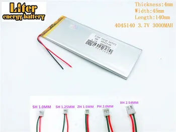 4045140 3000mah 3.7 V tabletu MID panel lithium-polymerová baterie 3000mah 3.7 V 4045140 PLUG-polymerová dobíjecí baterie
