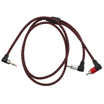 90 ° 3,5 mm Samec na 2 RCA Samec Kabel pravý Úhel Stereo AUX Y Splitter Kabel Mikrofon Jack Konektor pro Notebook 1M