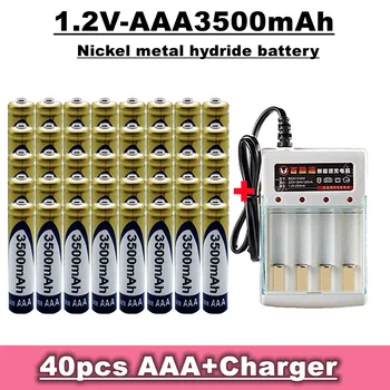 AAA nová dobíjecí baterie, vyrobený z nikl-metal-hydridové, 1.2 V, 3500mAh, vhodné pro hračky, budíky, MP3, atd.,+nabíječka