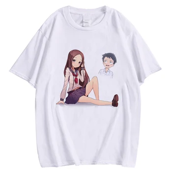 HX Kreslených Anime trička Škádlení Mistr Takagi-san Krátký Rukáv T-košile 100% Bavlna Módní Legrační Trička Dropshipping