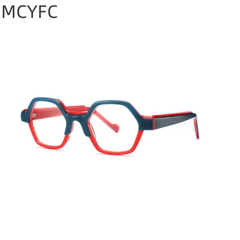 MCYFC Módní Split Barva Rámu Brýlí pro Muže a Ženy Acetát Materiál, Ultra Lehké Brýle Rám Unisex Ručně Vyrobené Brýle