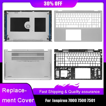 New Laptop LCD Zadní Kryt Pro DELL Inspiron 7000 7500 7501 Série Palmrest Horní Dolní Základny Případě Zadního Víka C D Shell Stříbra