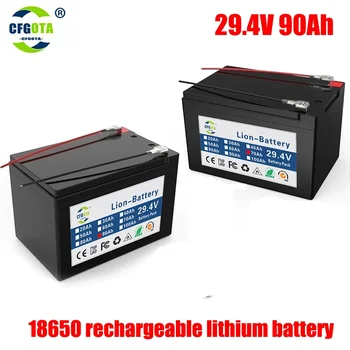Nové 29,4 v 18650 Lithium Baterie 7s3p 90Ah Vestavěný Vysoce Aktuální BMS Baterie Pro Postřikovače Elektrické Vozidlo Batterie+Nabíječka