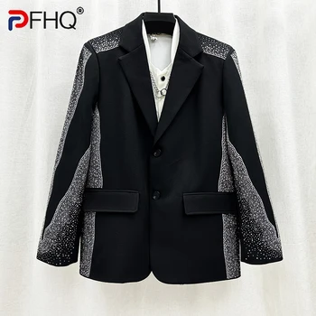 PFHQ Hot Diamond Oblek Bundy Pánské Módní Single Brreasted Pohodě Tvořivost Osobnosti Volný čas Haute Kvalitní Blazers 21Z1852