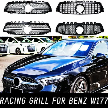 Pro Mercedes Benz A-Class W177 180 200 220 250 A45 AMG GT Diamond Styl Přední maska Racing Gril Ok Auto, Tuning Doplňky
