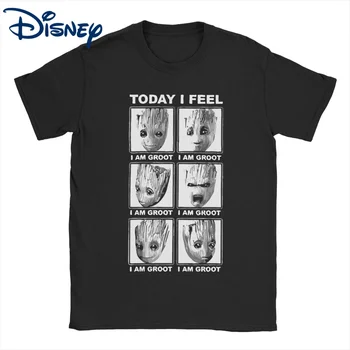 Strážci Galaxie Cartoon já jsem Groot T Košile pro Muže Ženy 100% Bavlna Tričko Disney Trička Krátký Rukáv Šaty Plus Velikosti