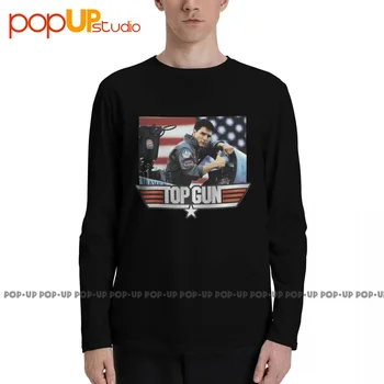 Top Gun Maverick Tom Cruise Dlouhý Rukáv T-Košile, T-shirt Tee Pop Ležérní Hip Hop Nejlepší Kvality