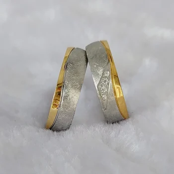 Vysoce Kvalitní Ručně vyráběné Unikátní Matný Milence Slib Snubní Prsteny Pro Muže A Ženy, Páry, Titanu, Nerezové Oceli Šperky Prsten