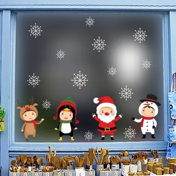 Vánoční Zeď Samolepky Na Okno Dekor Vločka Vánoční Samolepka Na Zeď Home Obtisky Diy Pro Dveře, Okna, Vánoční Navidad Nový Rok 2022